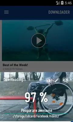 FDownloader - Video downloader for Facebook android App screenshot 2